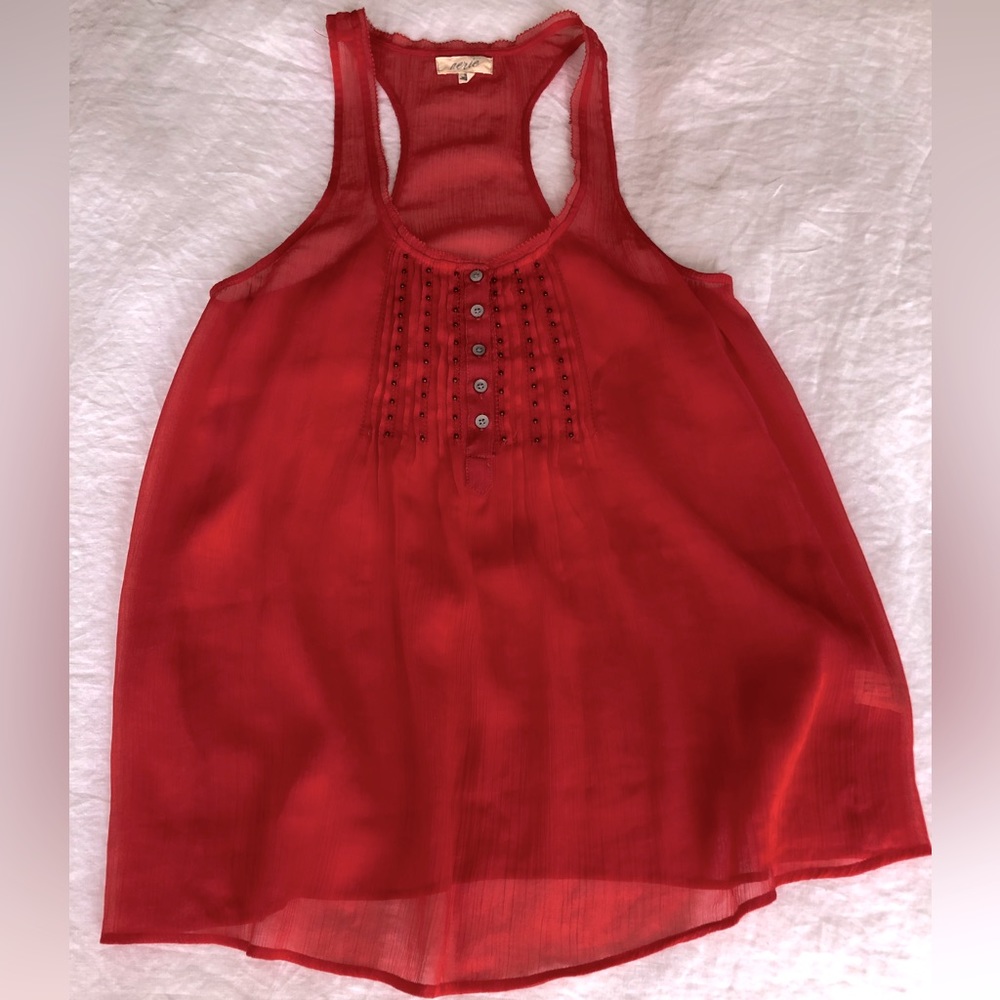 Aerie sheer racerback tank top blouse